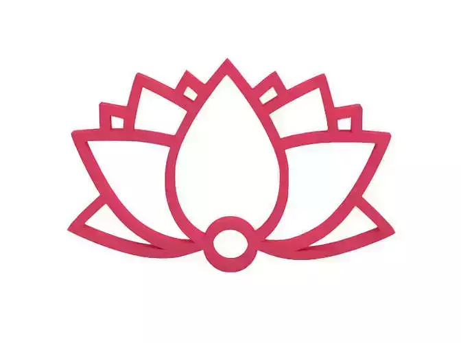 Keychain lotus flower icon