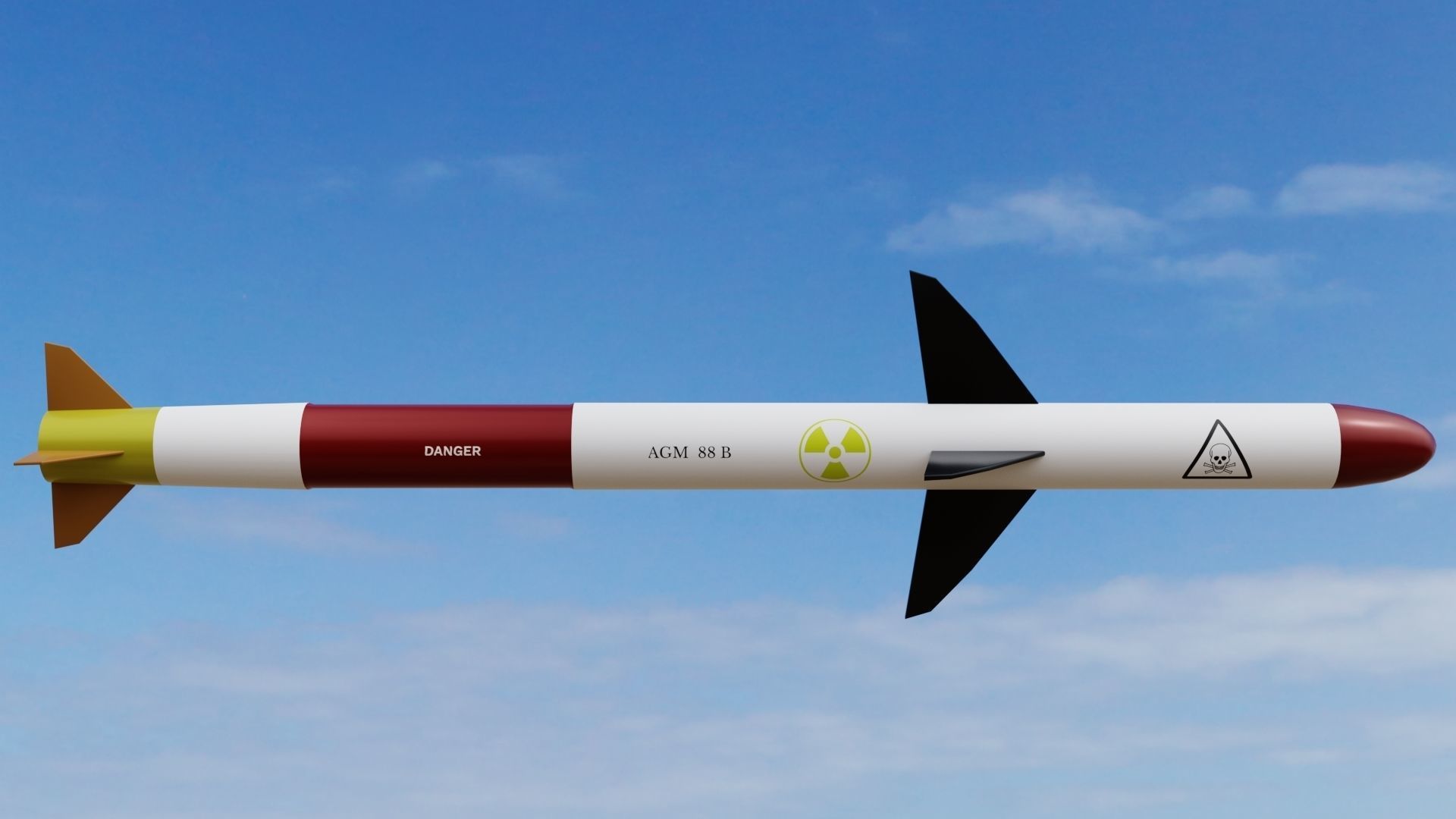 Missile pack 3 models complete textures and materials Low-poly 3D model_17