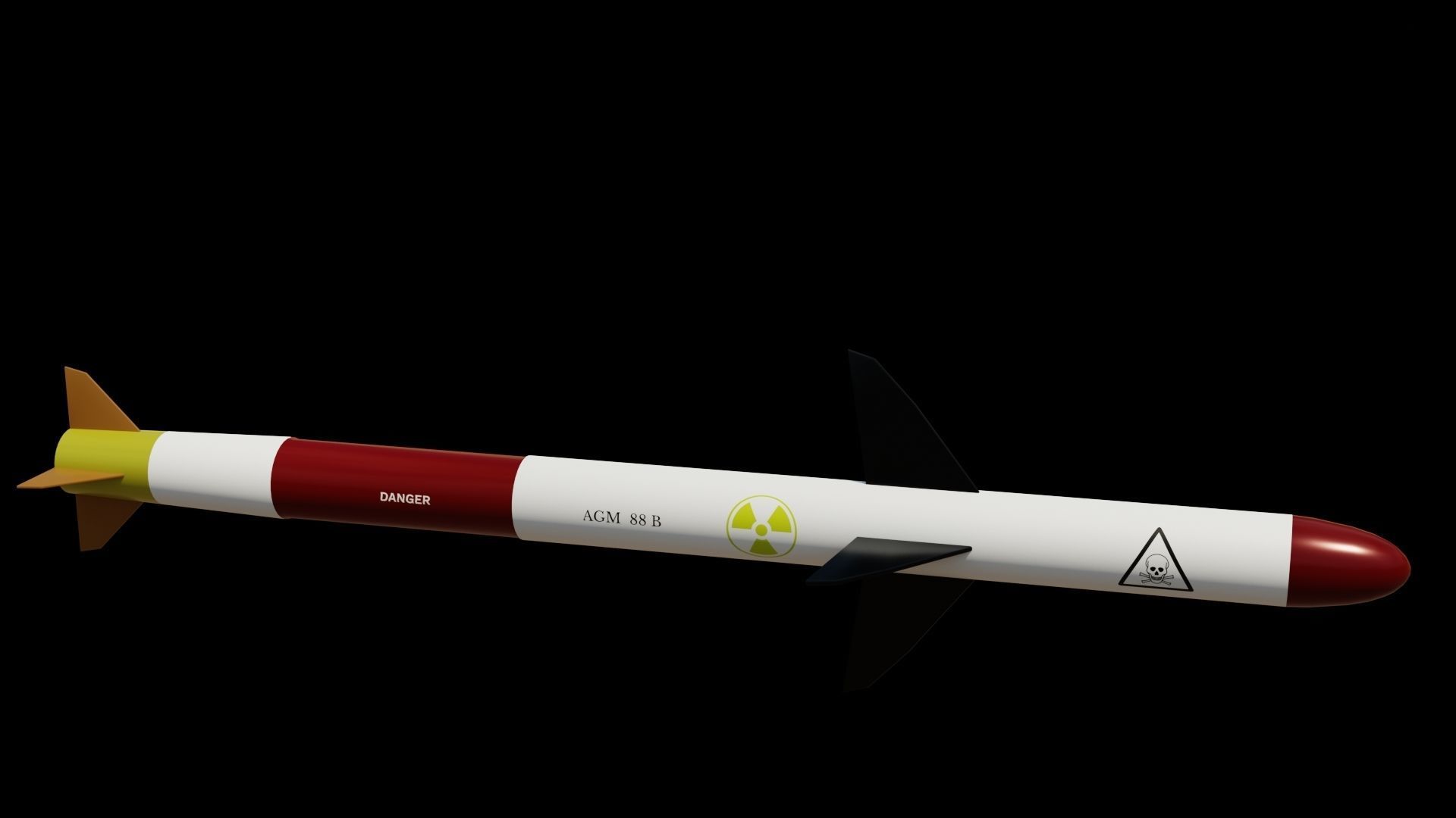 Missile pack 3 models complete textures and materials Low-poly 3D model_14