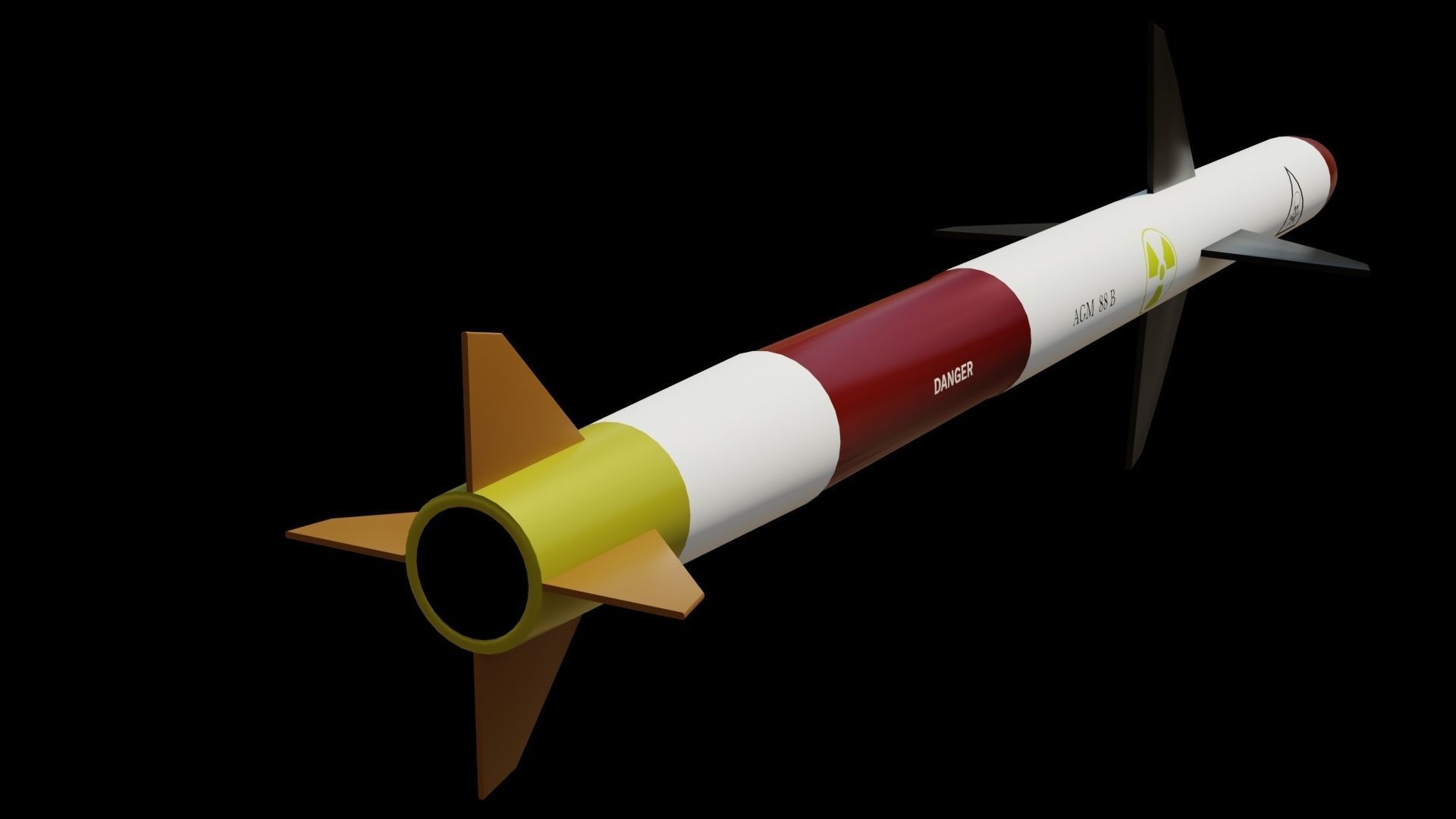 Missile pack 3 models complete textures and materials Low-poly 3D model_15