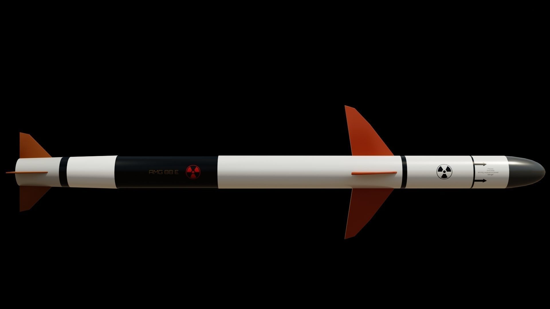 Missile pack 3 models complete textures and materials Low-poly 3D model_8