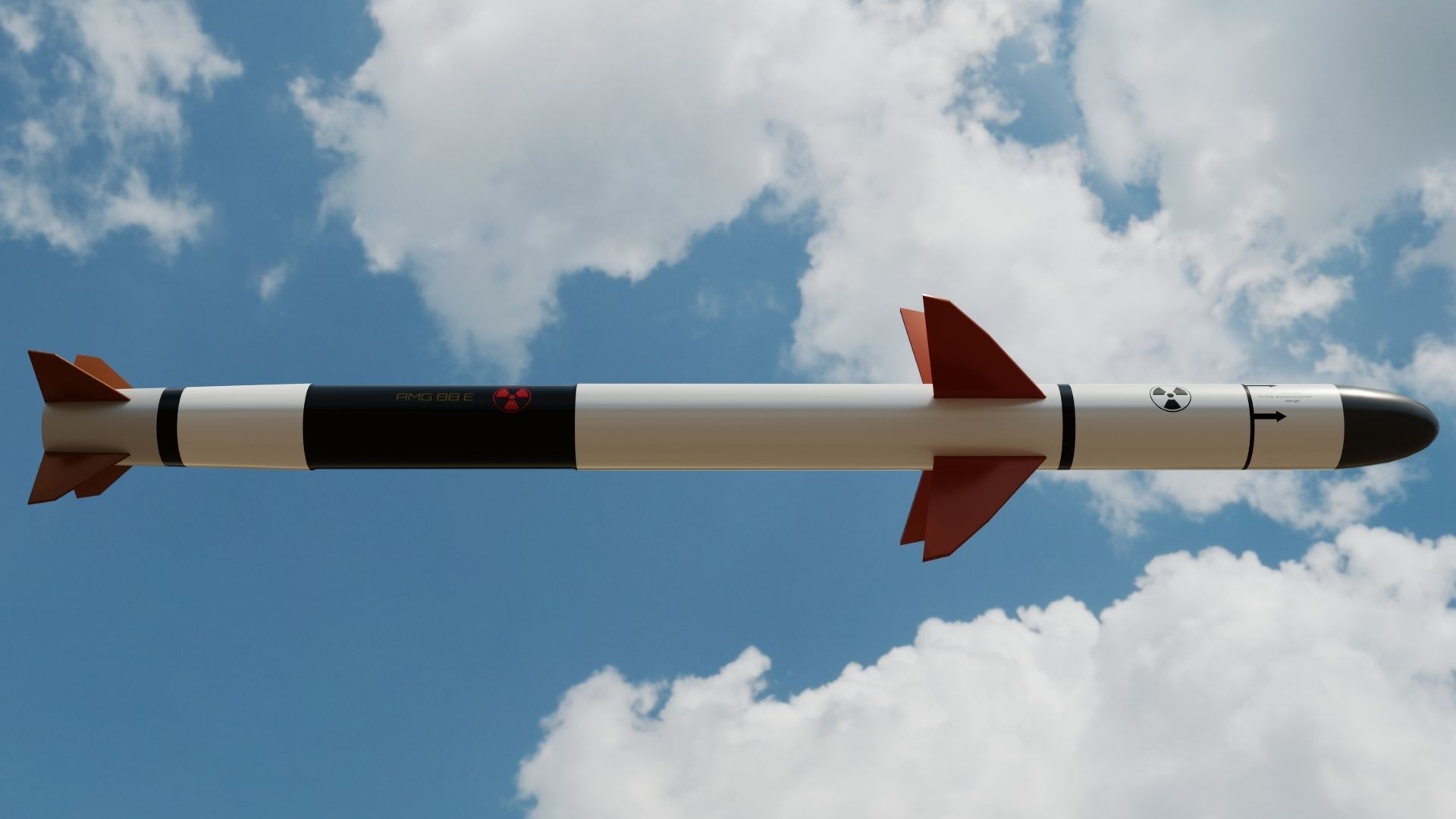 Missile pack 3 models complete textures and materials Low-poly 3D model_11