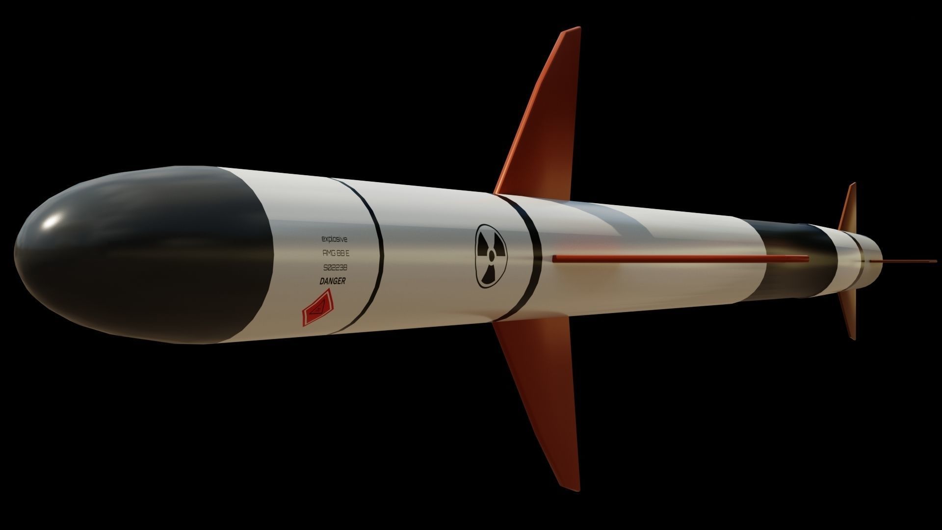 Missile pack 3 models complete textures and materials Low-poly 3D model_12