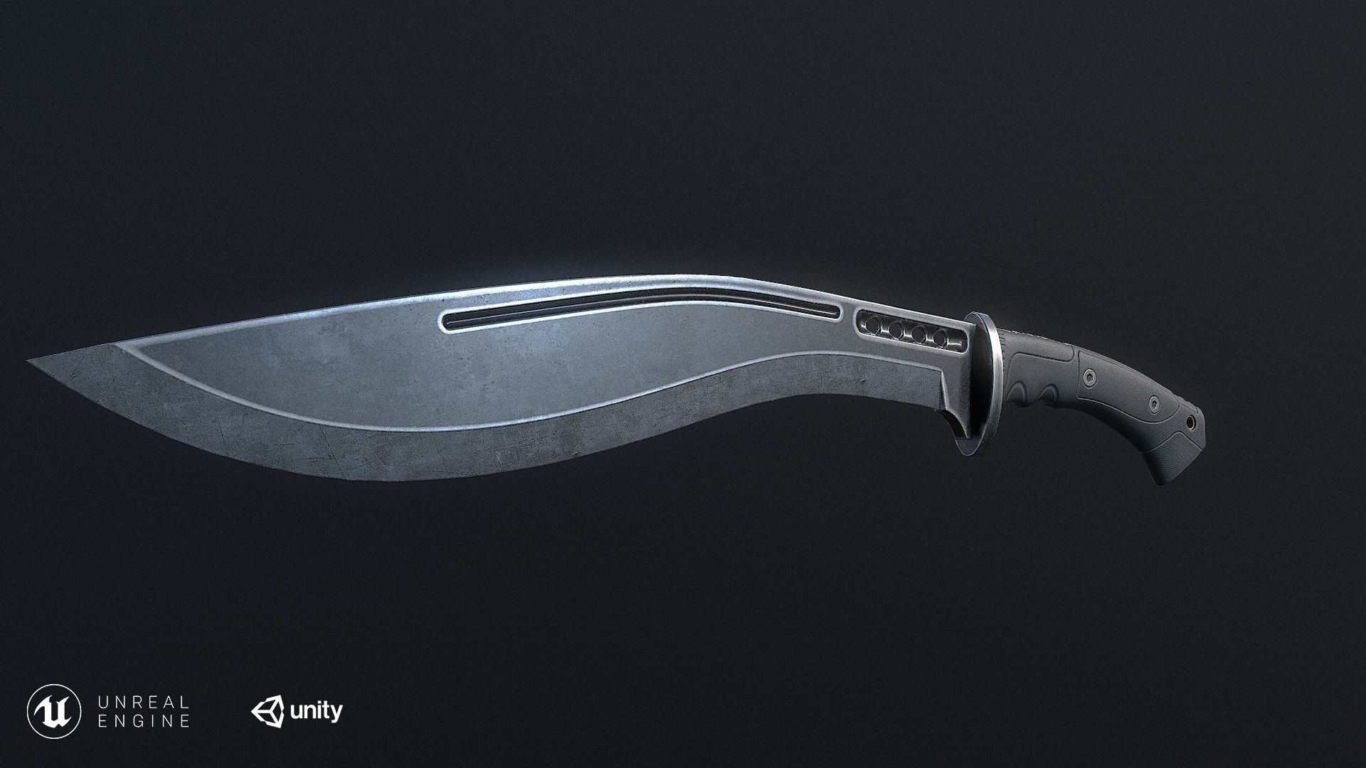 KURKI-KNIFE-LOWPOLY-PBR