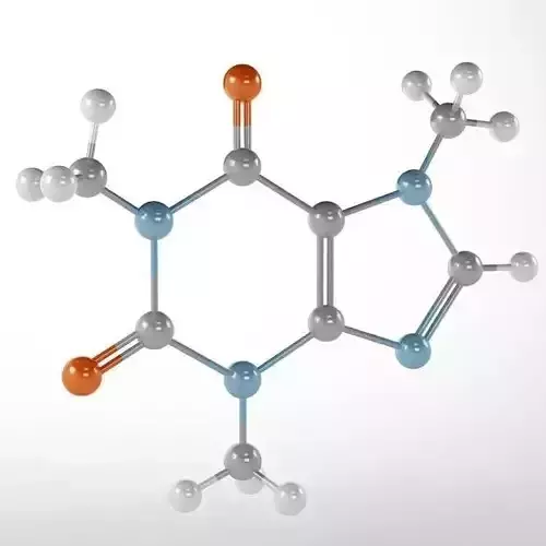Molecule Caffeine 3D model