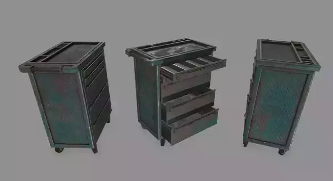 Cupboard metal cabinet with drawers