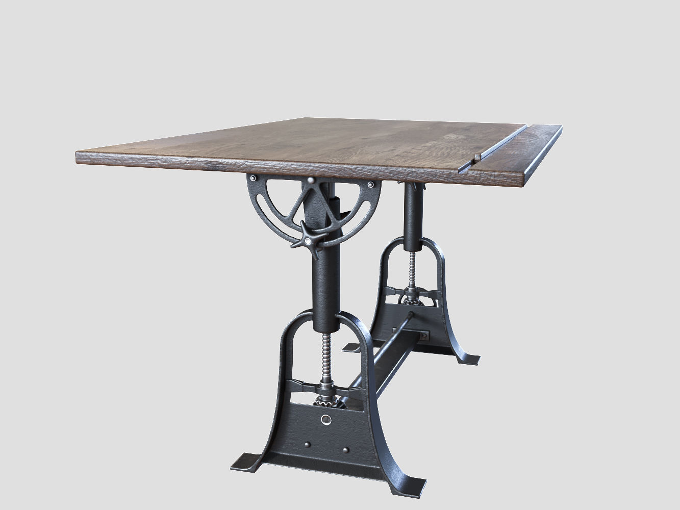 RH - 1910 American Trestle Drafting Table 3D model_4