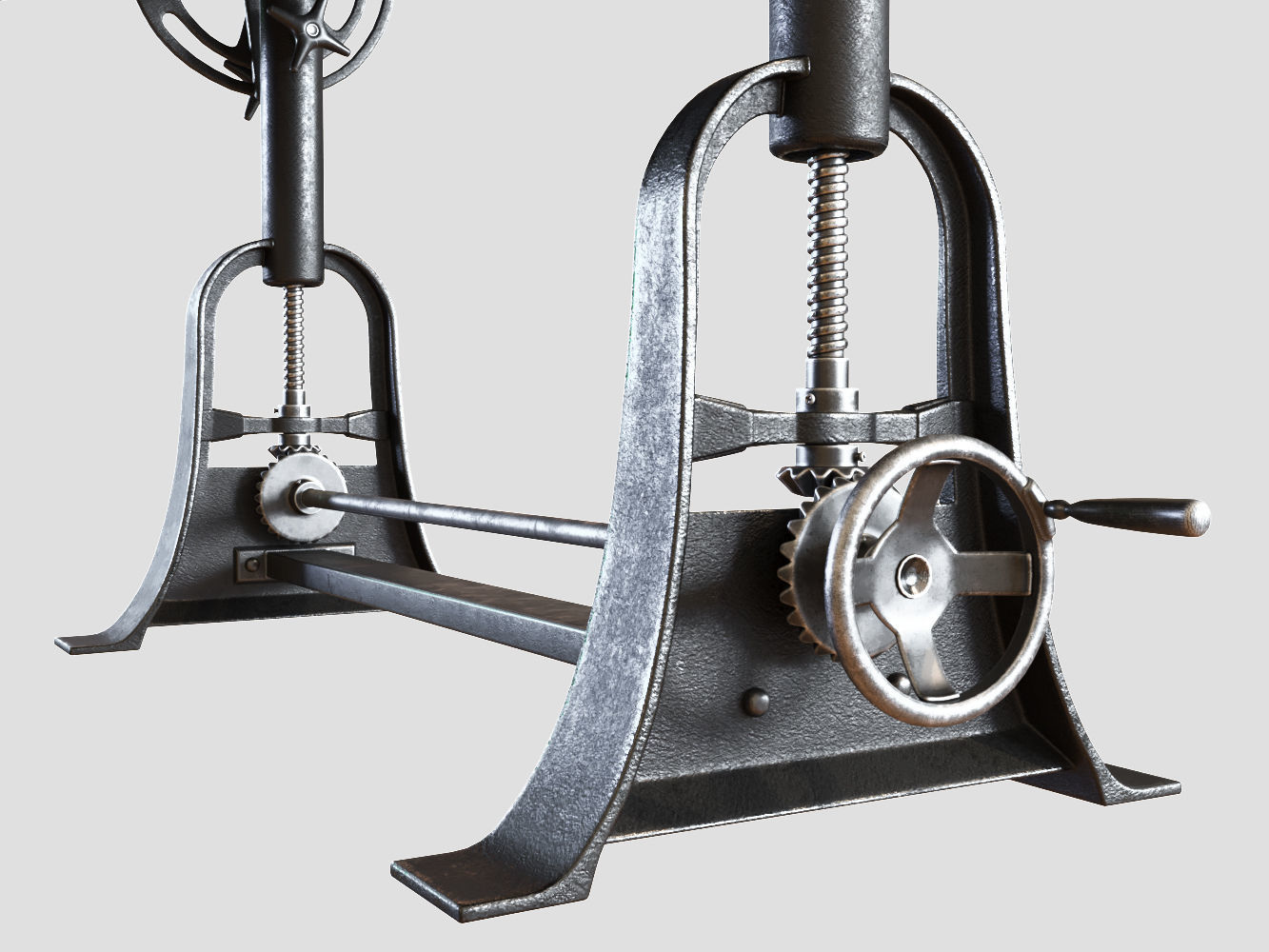 RH - 1910 American Trestle Drafting Table 3D model_8