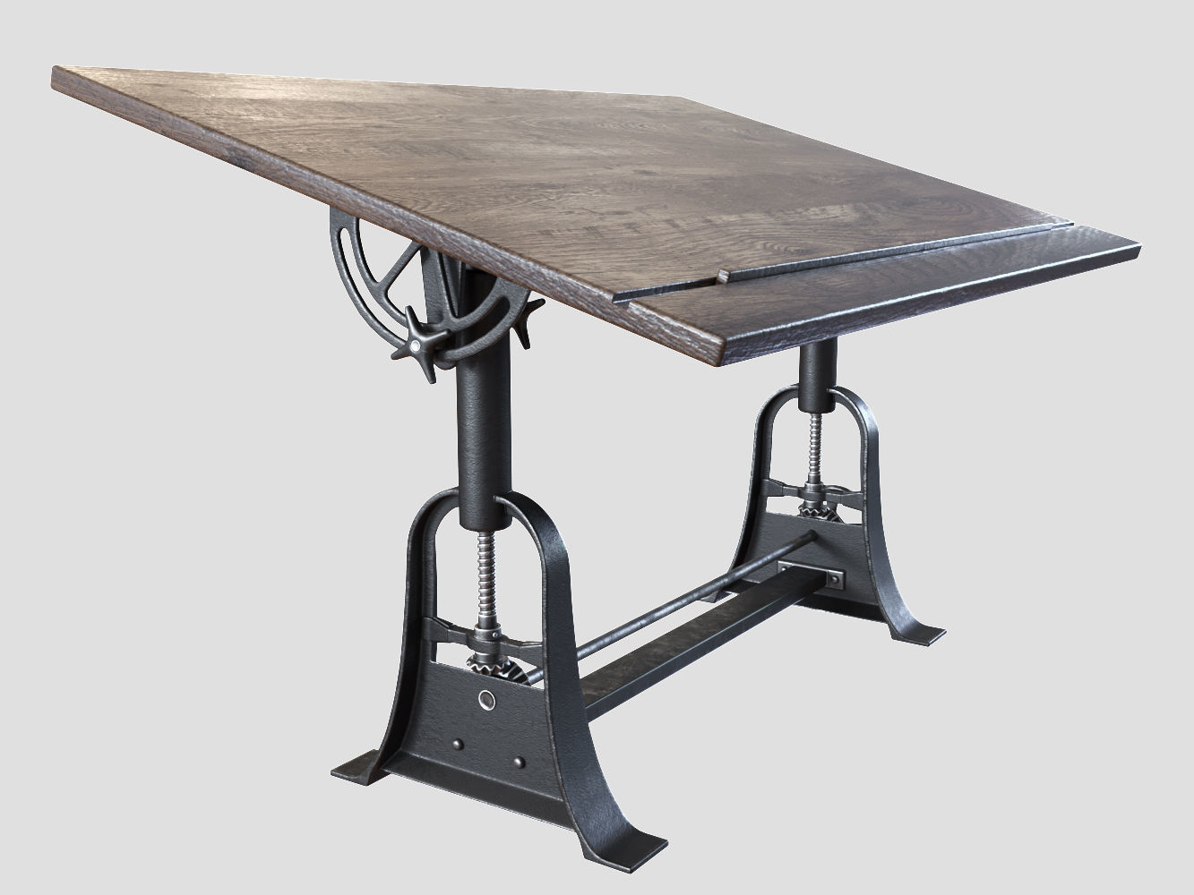 RH - 1910 American Trestle Drafting Table 3D model_3