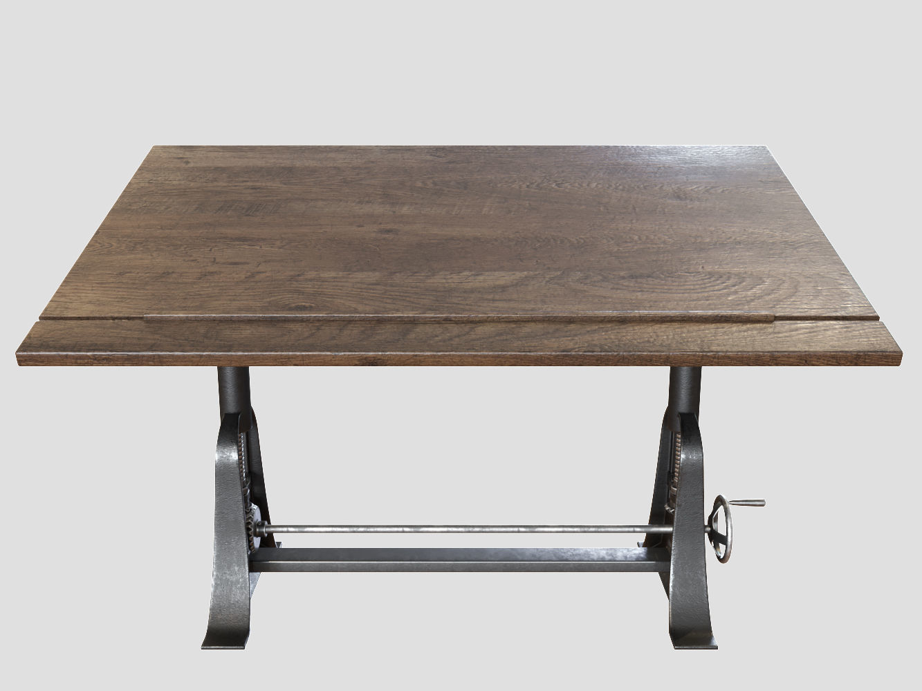 RH - 1910 American Trestle Drafting Table 3D model_2