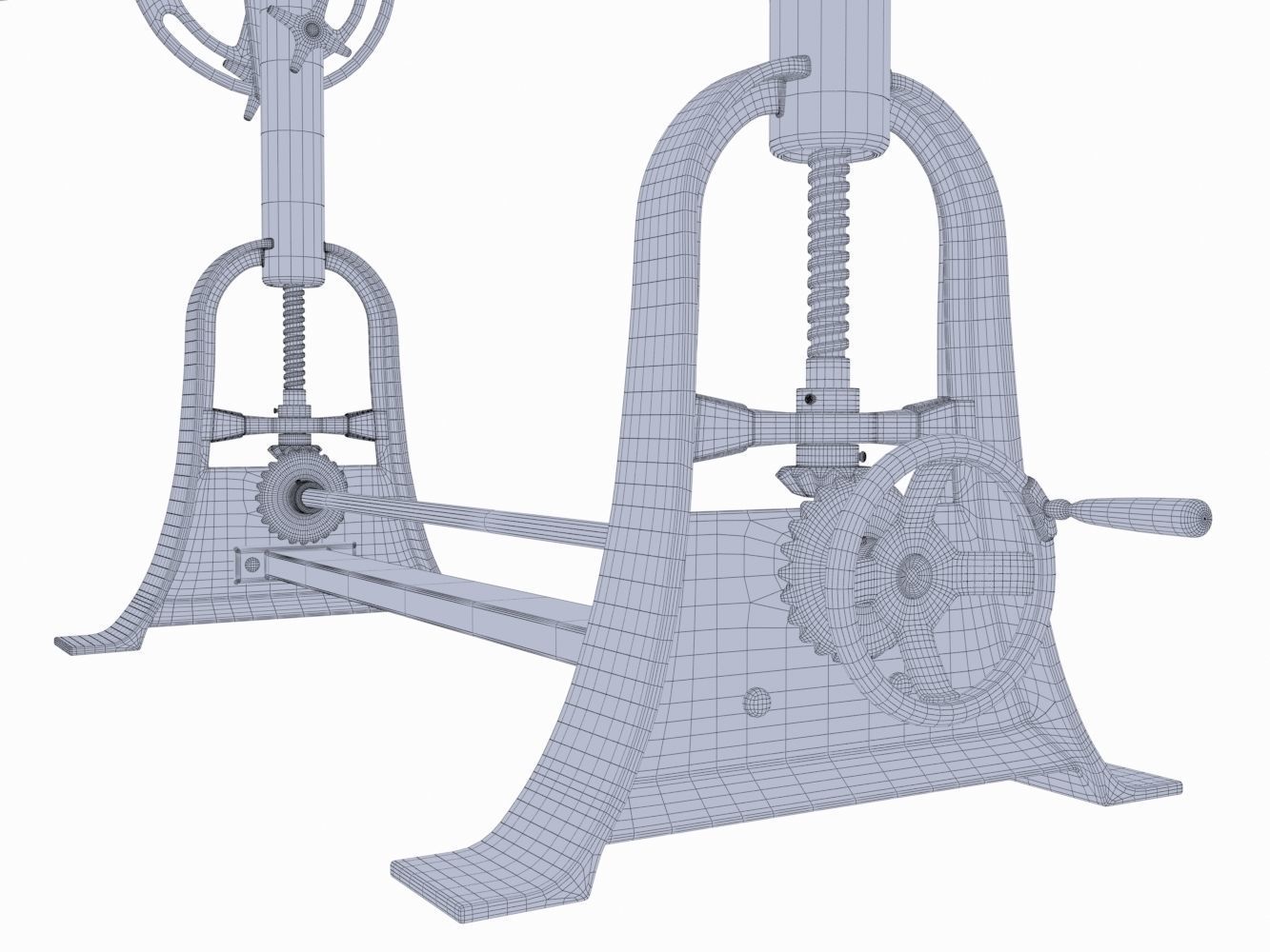 RH - 1910 American Trestle Drafting Table 3D model_10