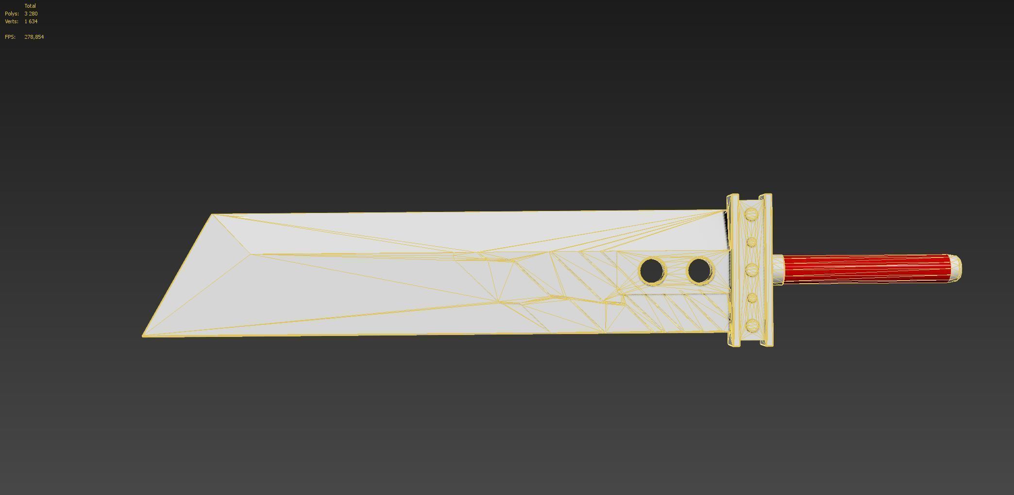 Final Fantasy VII FF7 Cloud Strife Sword 3D model 3D printable | CGTrader