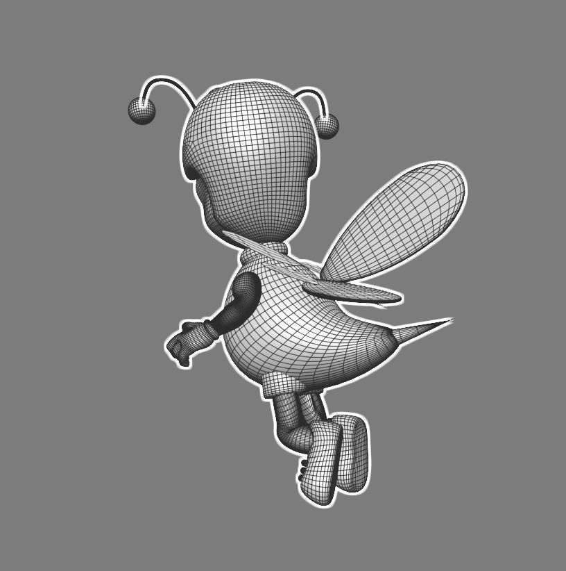 Cartoon Drone 3D model_7