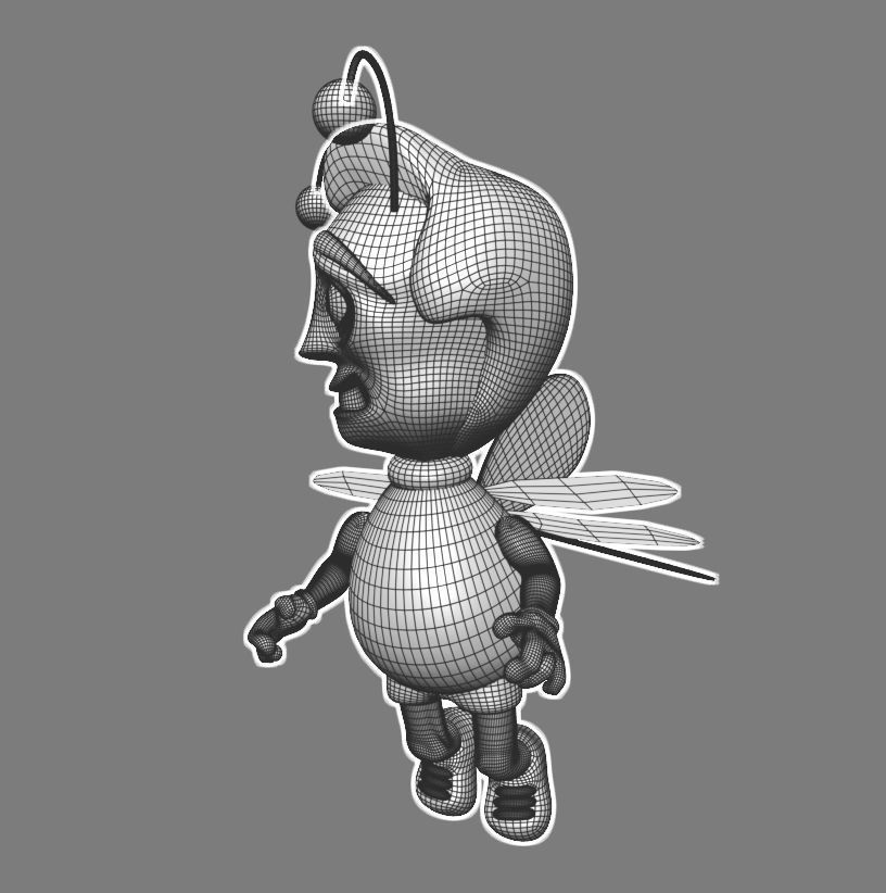 Cartoon Drone 3D model_6