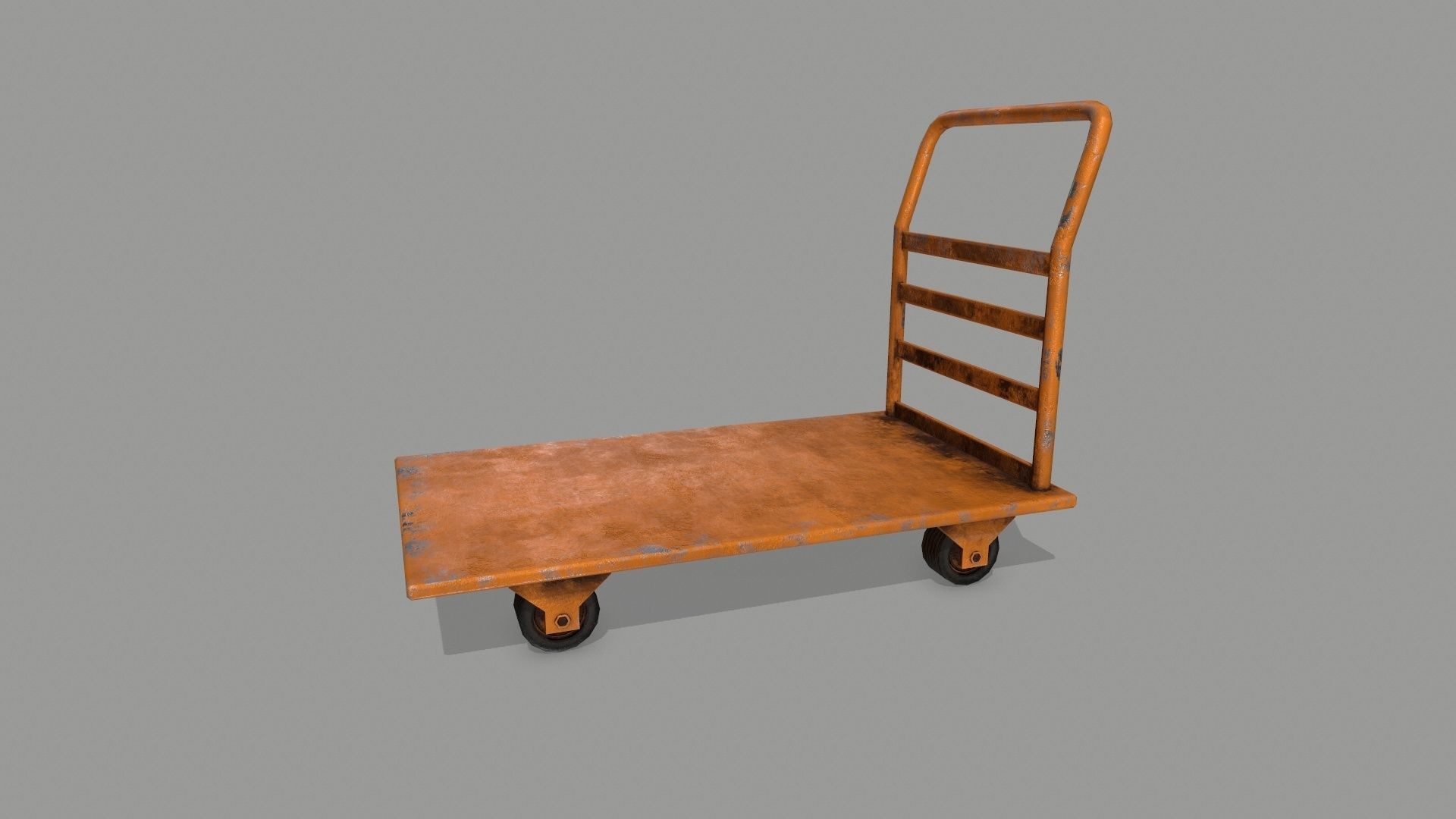 Trolley hand truck Low-poly 3D model_2