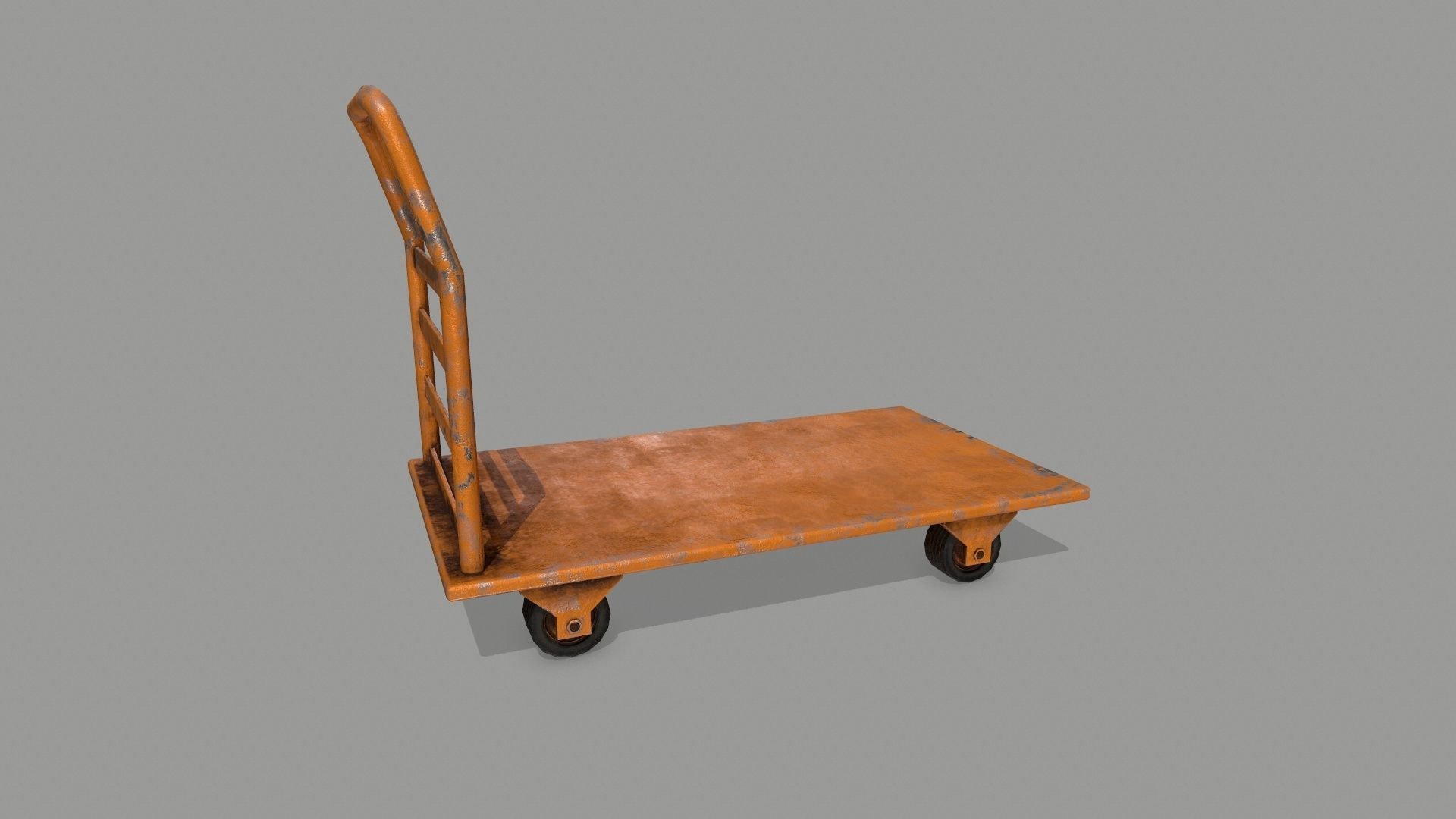 Trolley hand truck Low-poly 3D model_6