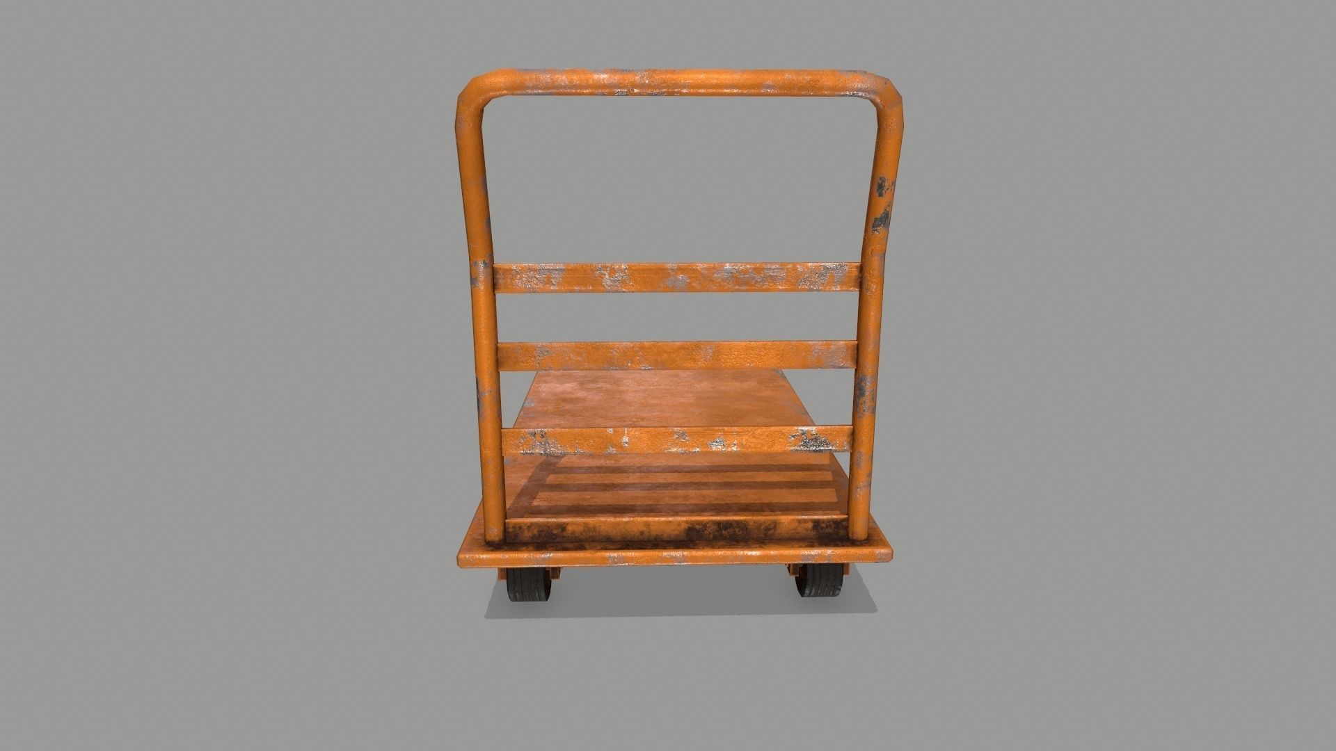 Trolley hand truck Low-poly 3D model_7