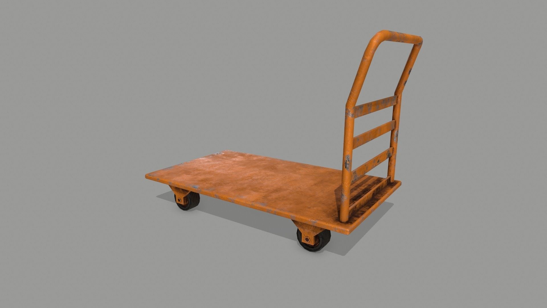 Trolley hand truck Low-poly 3D model_8