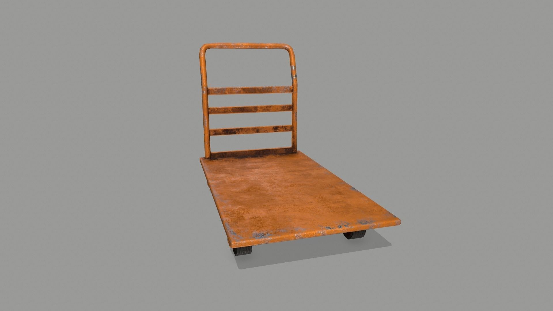 Trolley hand truck Low-poly 3D model_4