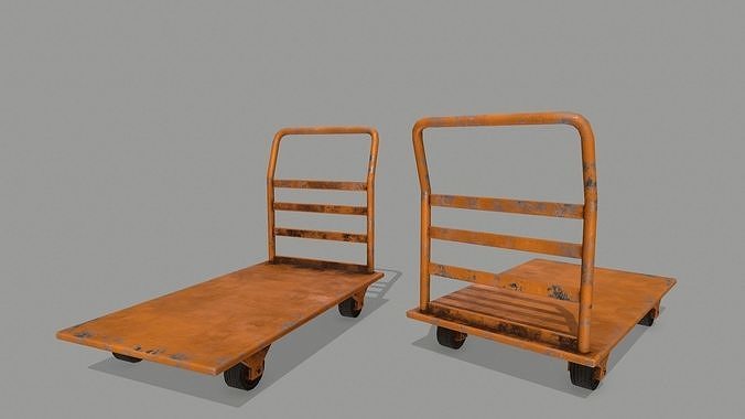 Trolley hand truck Low-poly 3D model