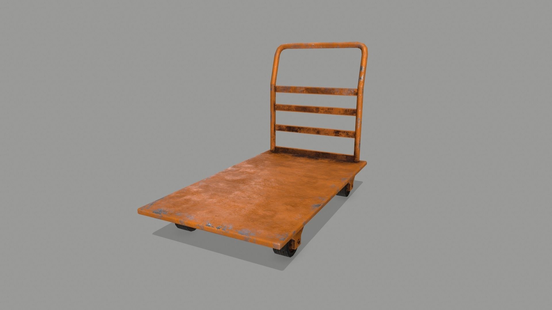 Trolley hand truck Low-poly 3D model_3
