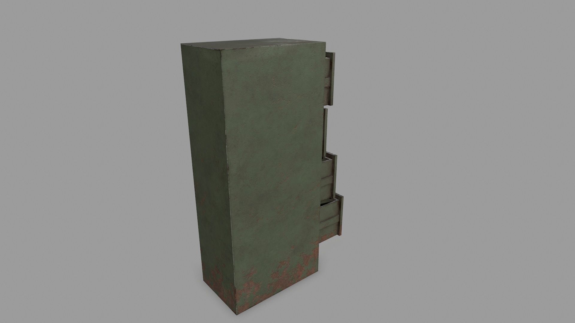 Cabinet metal filing Low-poly 3D model_4