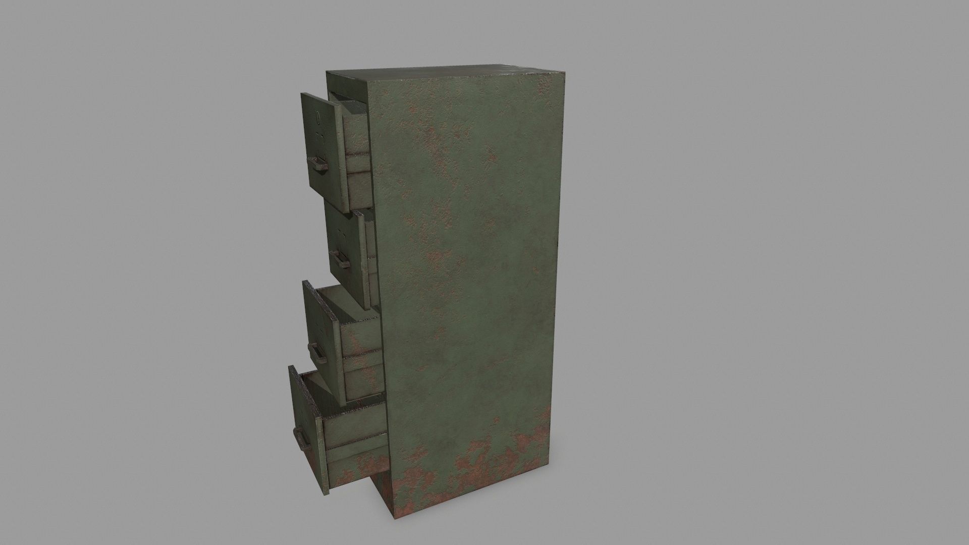 Cabinet metal filing Low-poly 3D model_7