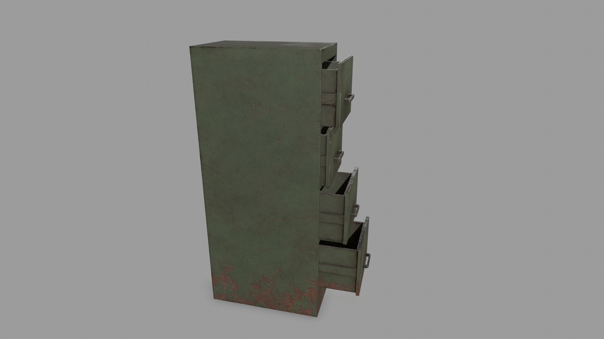 Cabinet metal filing Low-poly 3D model_3