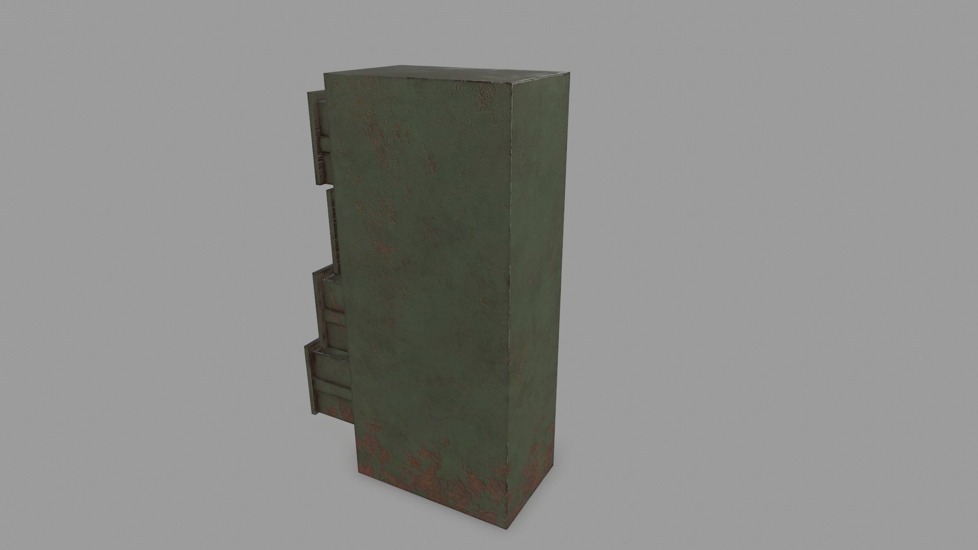 Cabinet metal filing Low-poly 3D model_6