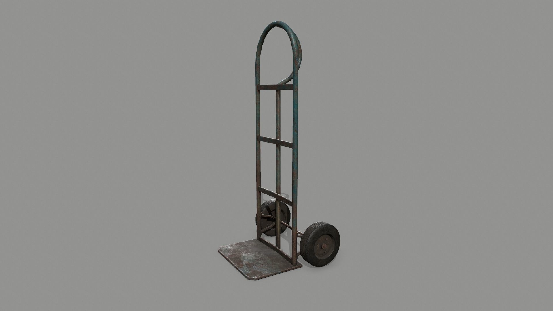 Trolley hand truck Low-poly 3D model_2