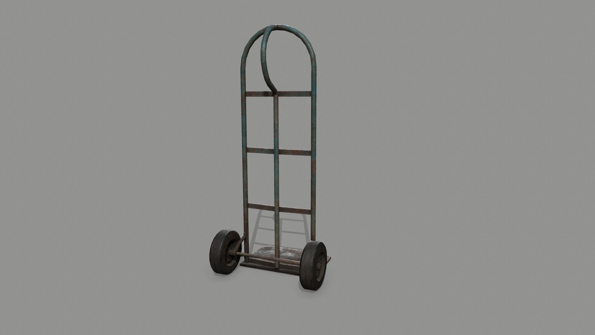 Trolley hand truck Low-poly 3D model_6