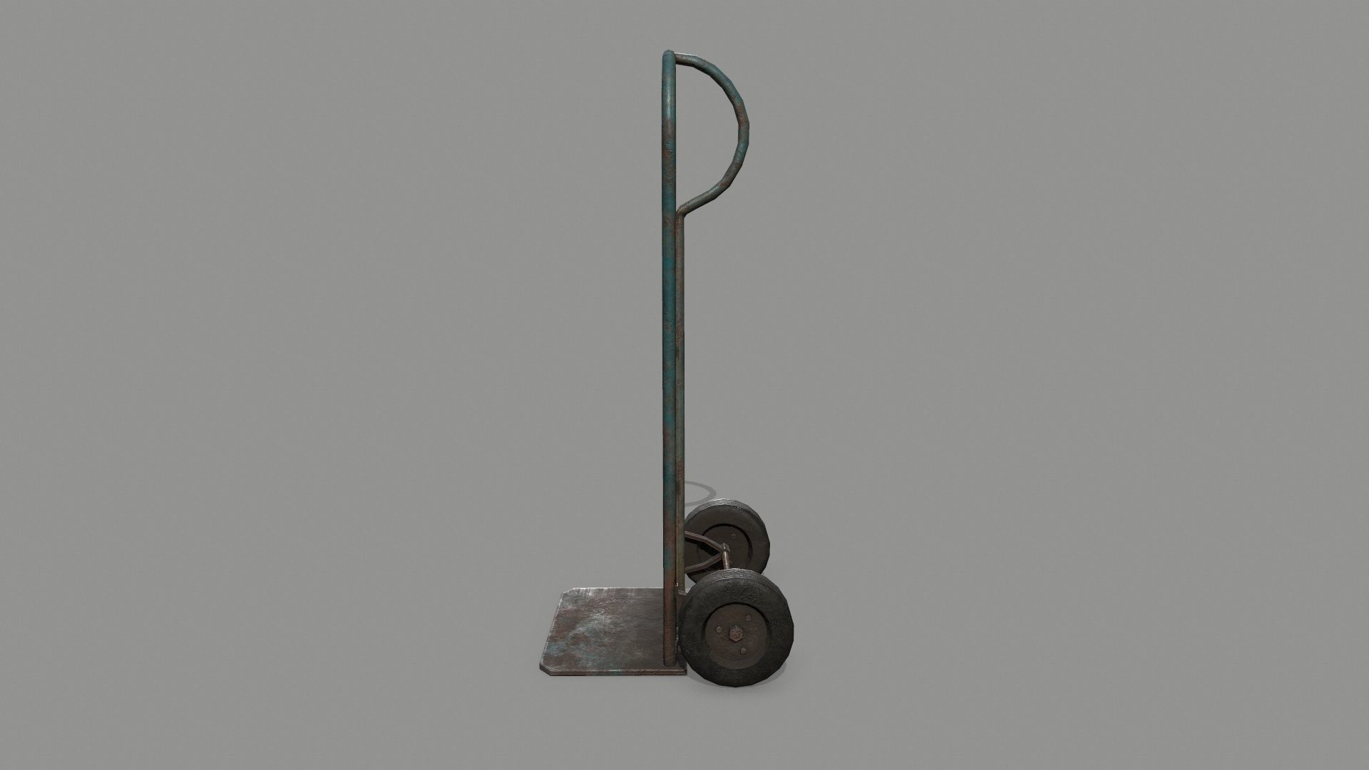 Trolley hand truck Low-poly 3D model_9