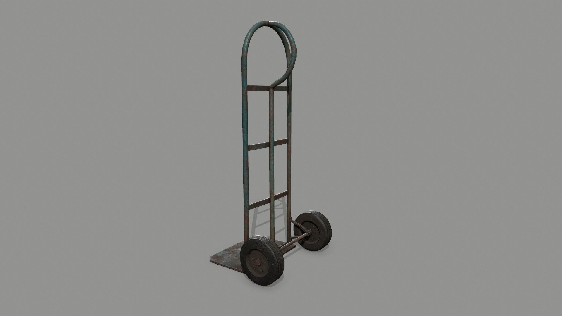 Trolley hand truck Low-poly 3D model_8