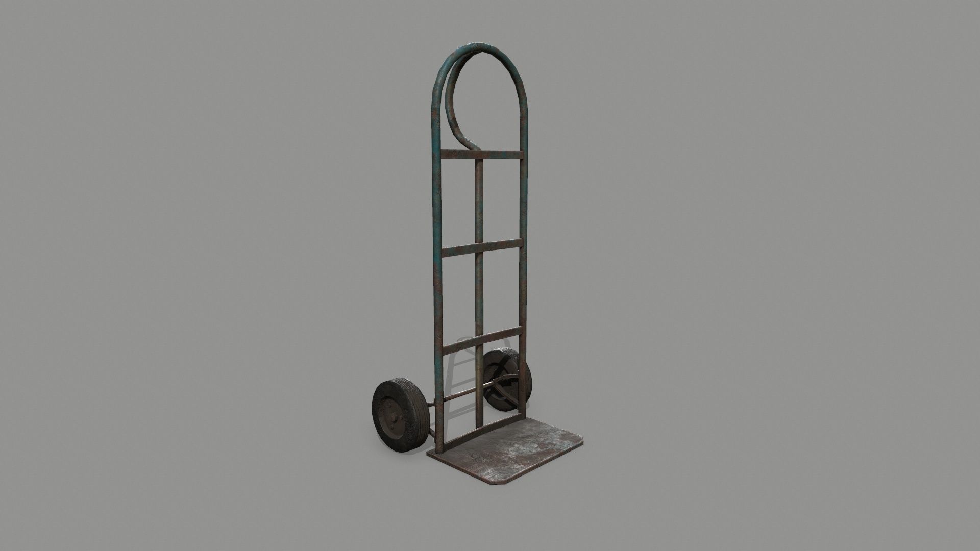 Trolley hand truck Low-poly 3D model_4