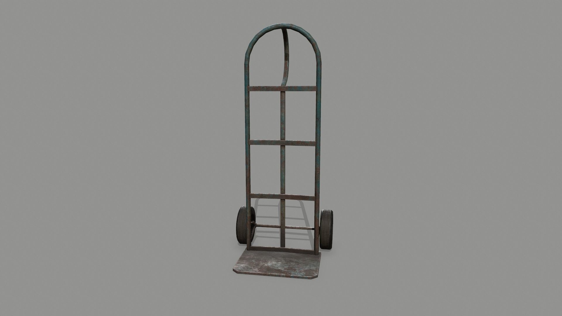 Trolley hand truck Low-poly 3D model_3