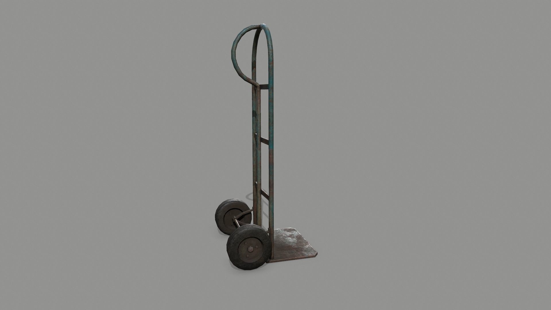 Trolley hand truck Low-poly 3D model_5
