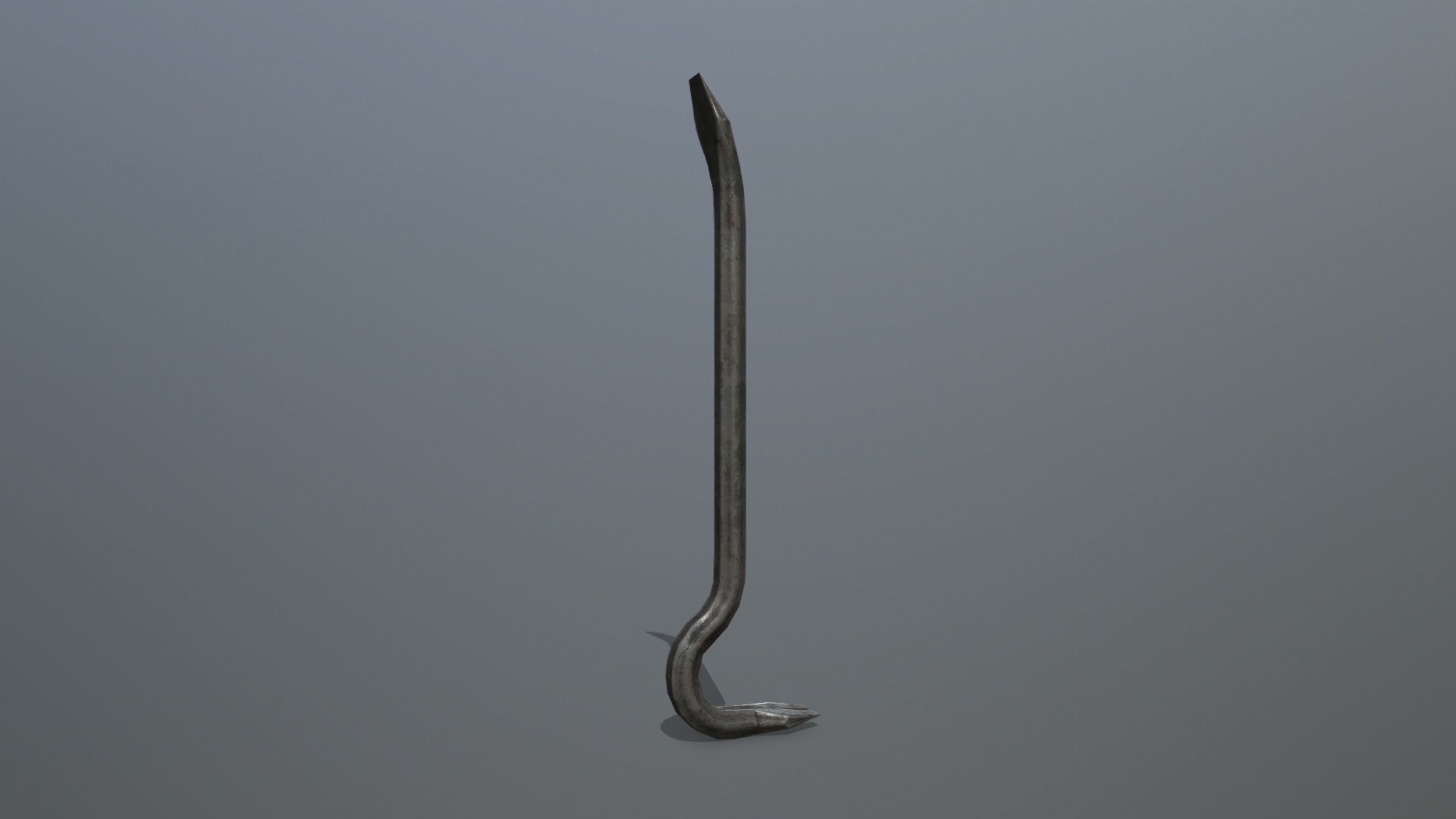 Crowbar metal hook Low-poly 3D model_5