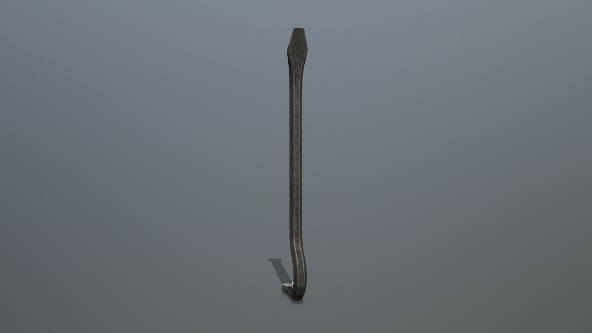 Crowbar metal hook Low-poly 3D model_4