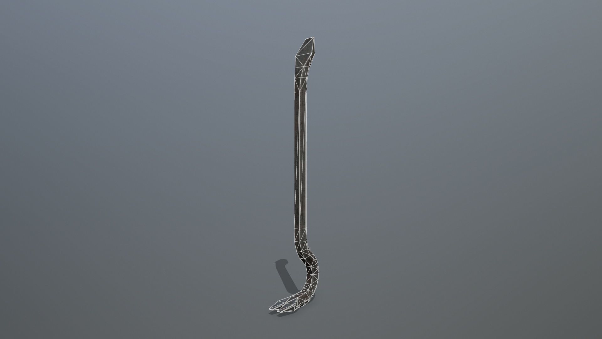 Crowbar metal hook Low-poly 3D model_7