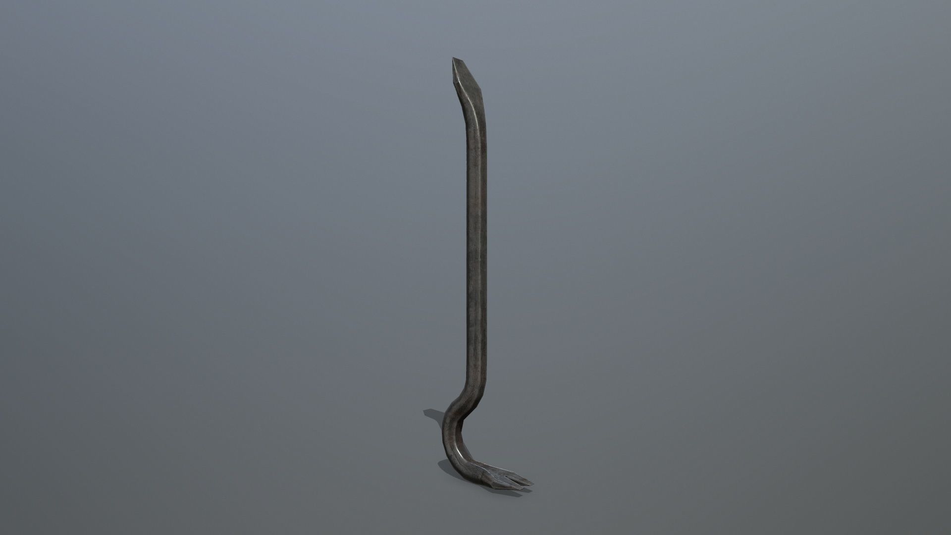 Crowbar metal hook Low-poly 3D model_6