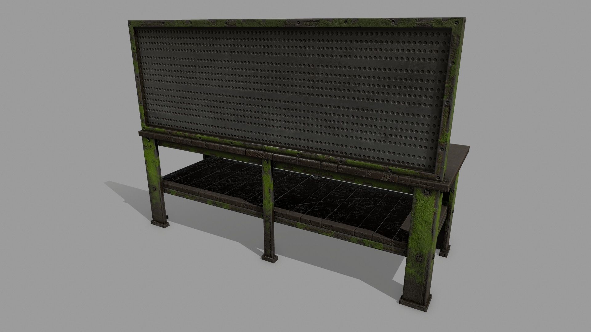 workbench industrial bench Low-poly 3D model_4