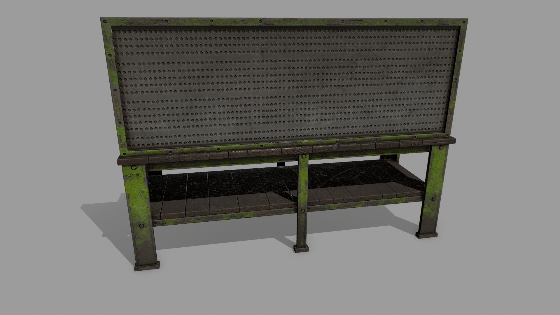 workbench industrial bench Low-poly 3D model_5