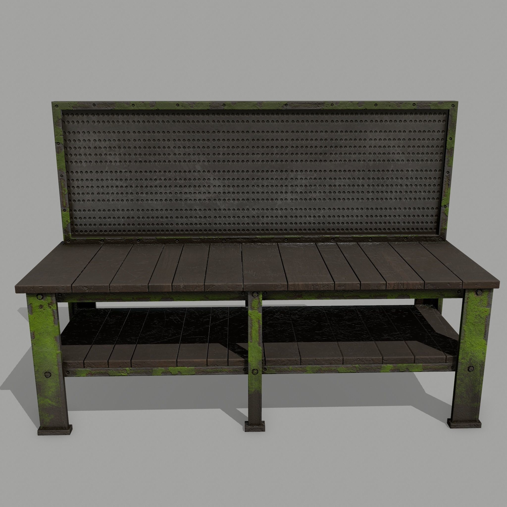 workbench industrial bench Low-poly 3D model_1