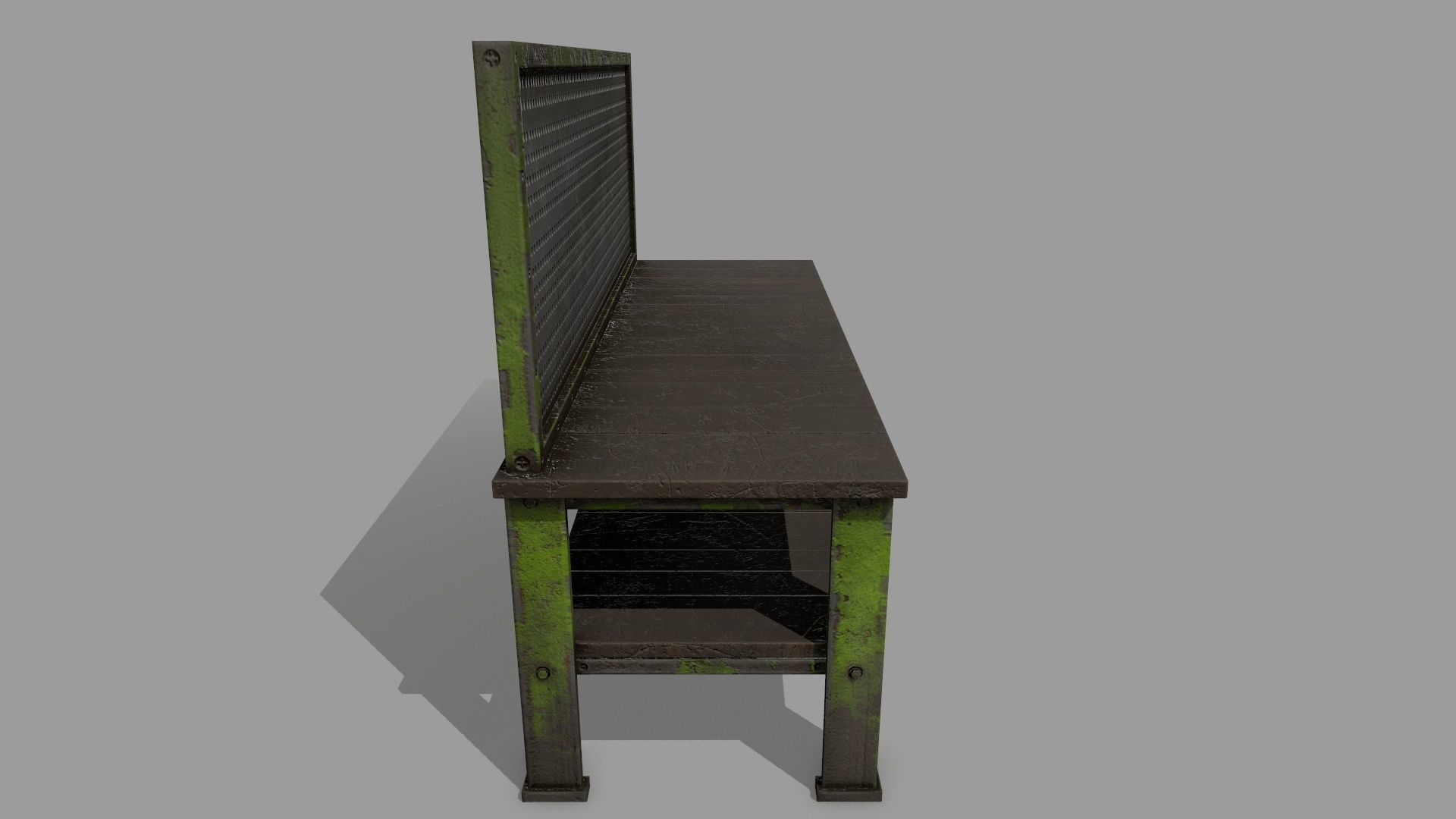 workbench industrial bench Low-poly 3D model_3