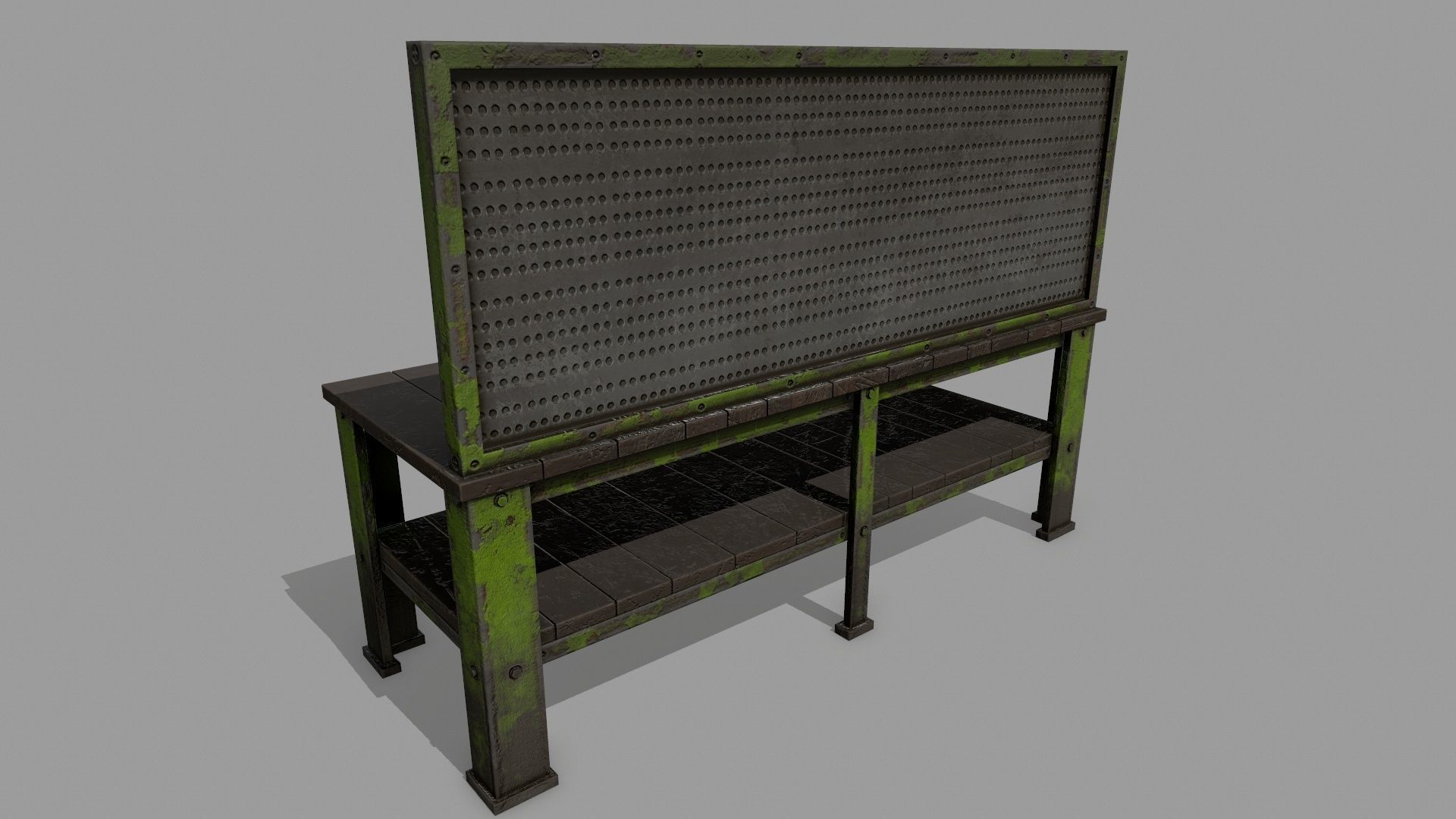 workbench industrial bench Low-poly 3D model_6
