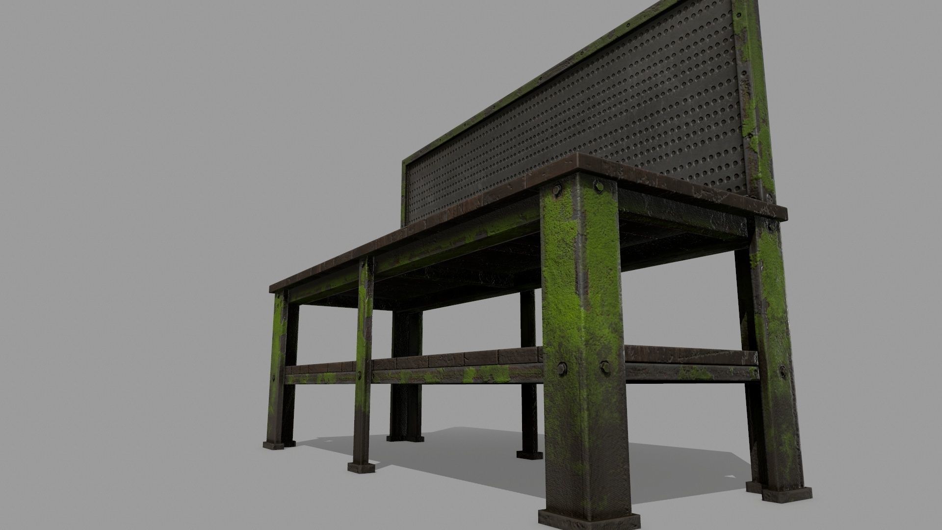 workbench industrial bench Low-poly 3D model_11