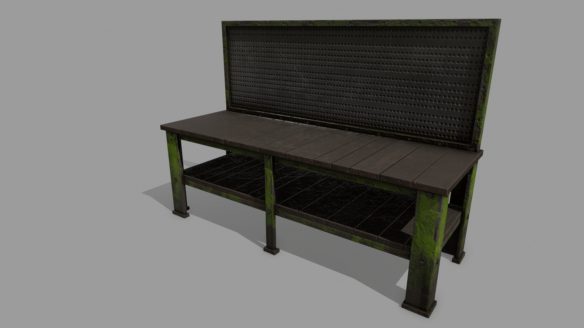 workbench industrial bench Low-poly 3D model_8
