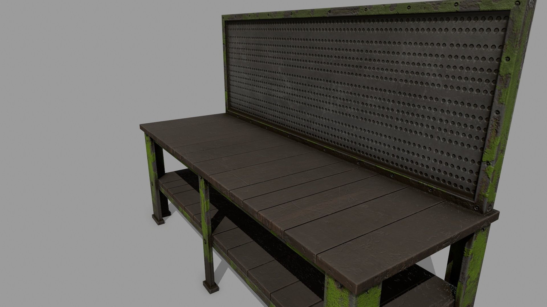 workbench industrial bench Low-poly 3D model_12
