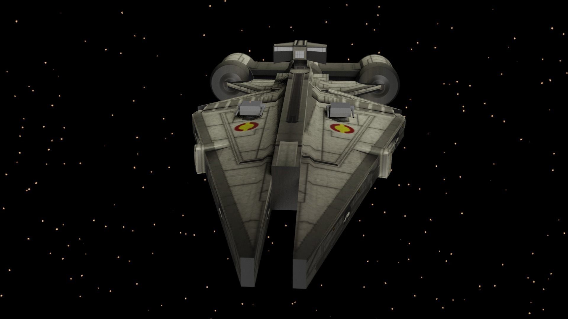 Star Wars - Republic Light Cruiser 3D model_1