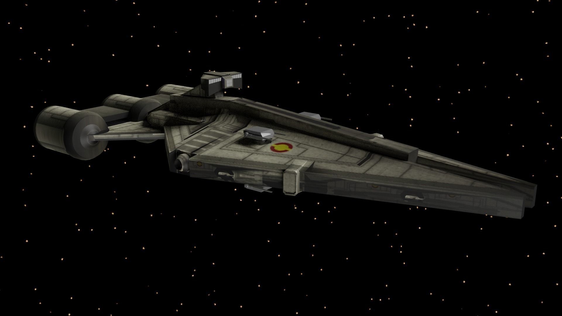 Star Wars - Republic Light Cruiser 3D model_2